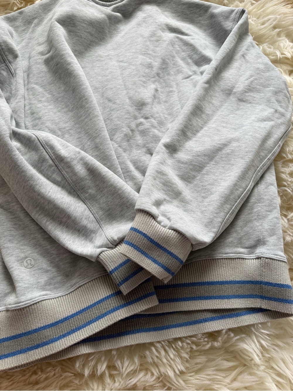 Lululemon French terry ringer grey women’s crewneck heathered gray sweatshirt XS